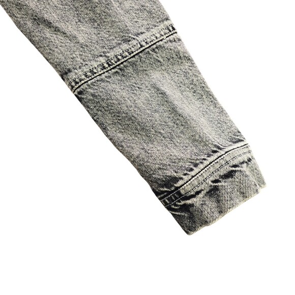 Acid Wash Cropped Denim Jacket Small | Y2K Grunge Festival Jean Jacket - Picture 8 of 11